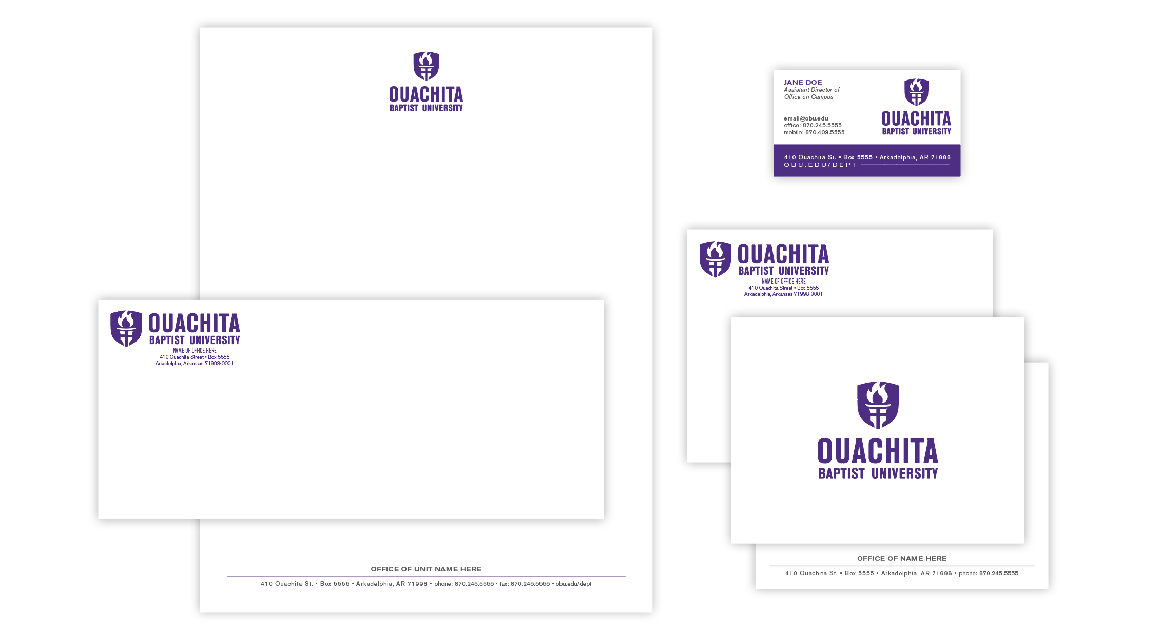 Ouachita Stationery Examples