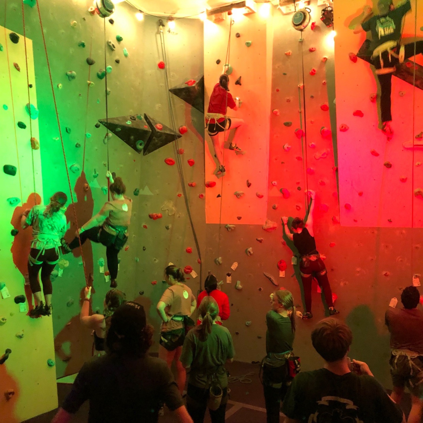 rock climbing wall