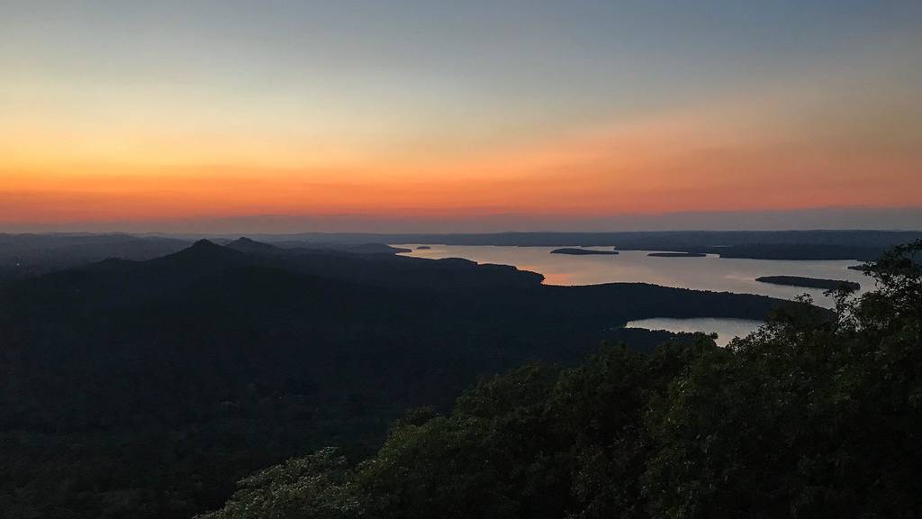 Pinnacle mountain sunset