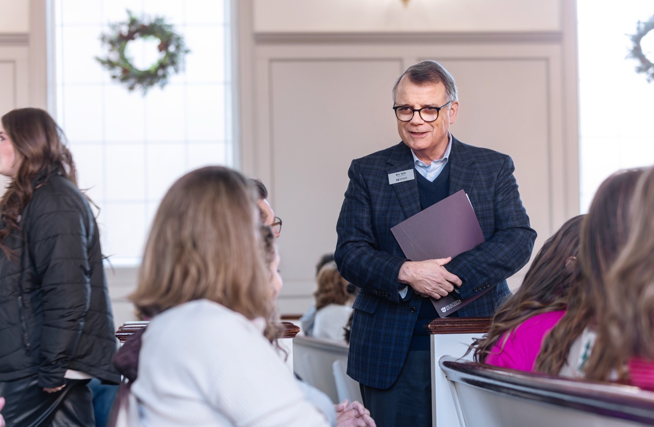 Dr. Ben Sells, Ouachita president, delivers the 2022 Commencement address